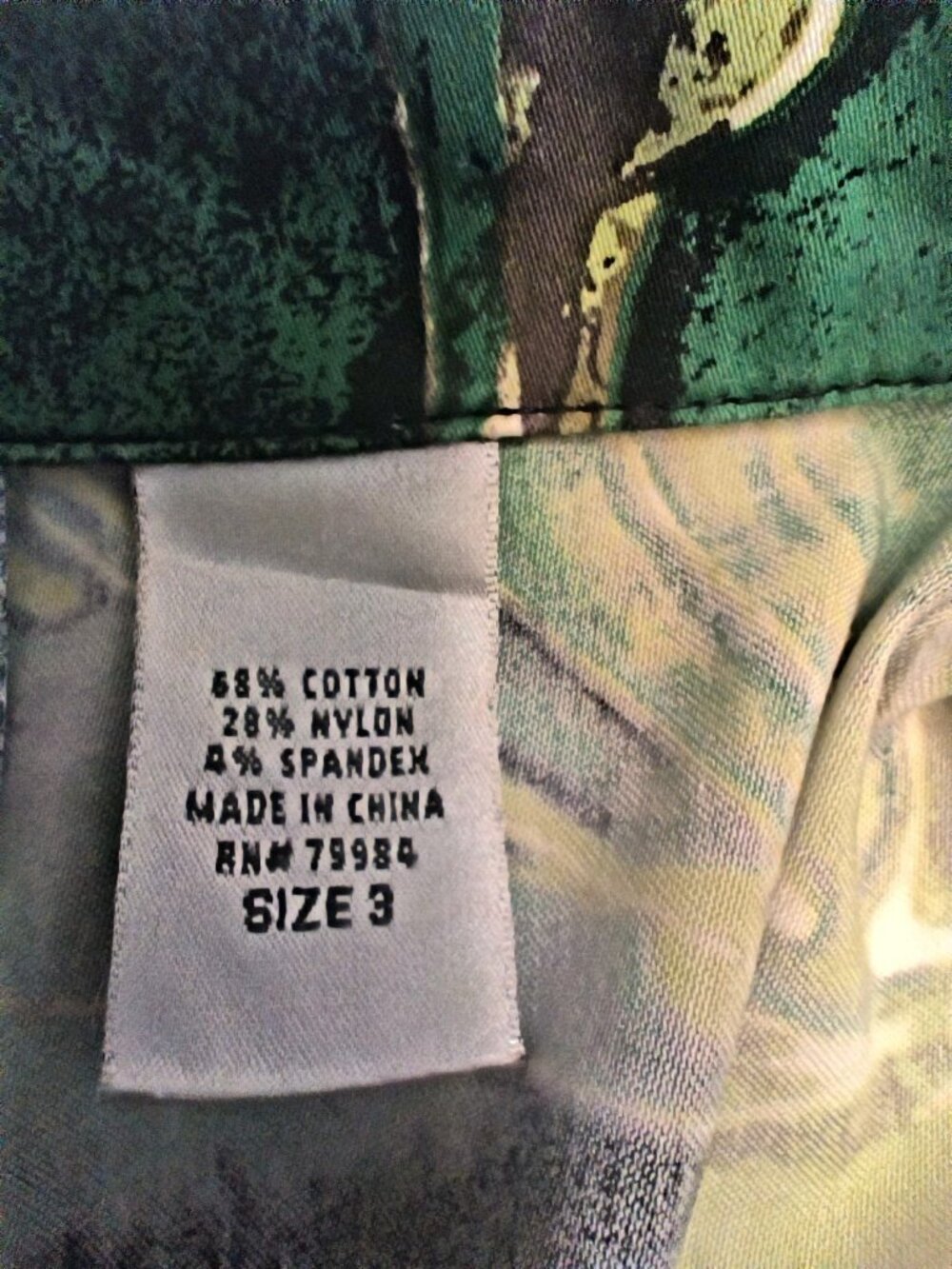 Chicos Women Size 3 Green Floral Button Front Long Sleeve Collared Jacket - Picture 11 of 14